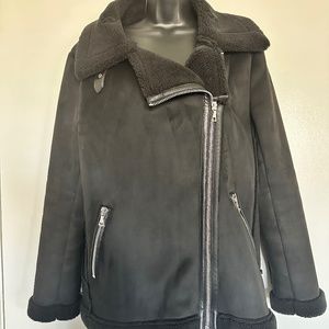 Ann Taylor Sherpa Moto Jacket